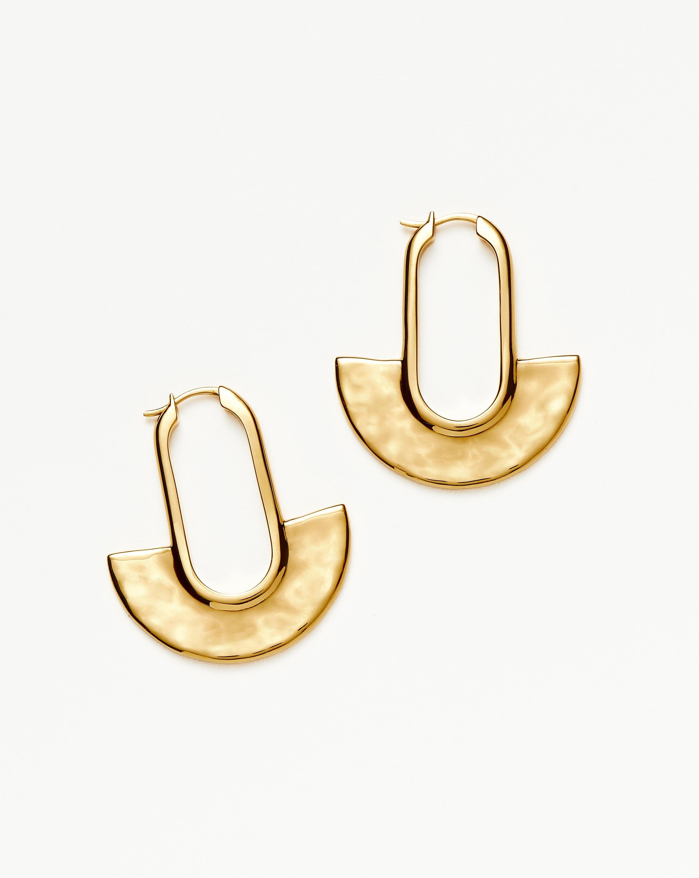 Zenyu Fan Medium Hoop Earrings